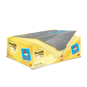 3M POST-IT 655 BLOCCHETTI 100 FOGLI POST-IT 76MMx127MM COLORE GIALLO CONF. 16+4 Pz.